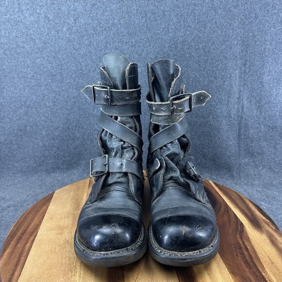 Vintage Double H Brand Military Tanker Combat Jump Boots Size 8.5D Black Read - Picture 3 of 16